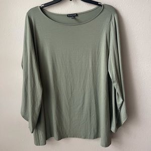 Eileen Fisher Green Long Sleeve Top